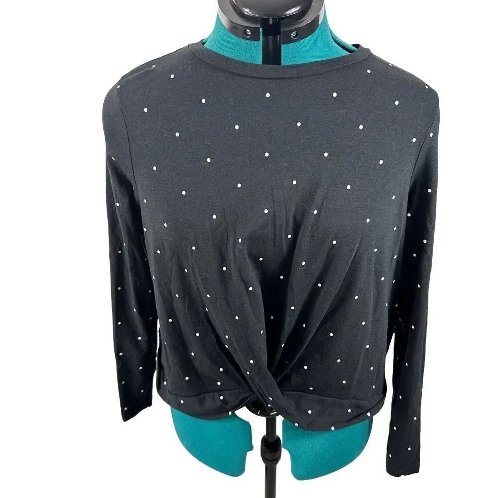 Vero Moda black polka dot top - size S